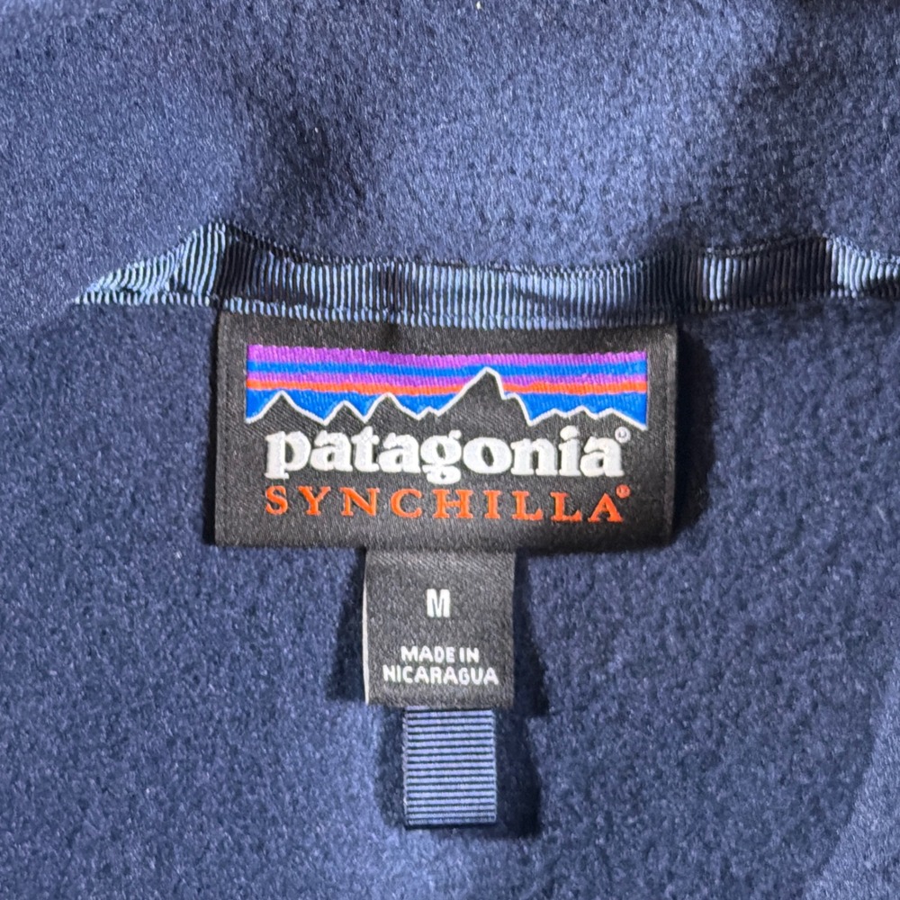 Patagonia Synchilla Vest Womens Medium Navy Blue Fleece Full Zip Sleeveless - Picture 2 of 8